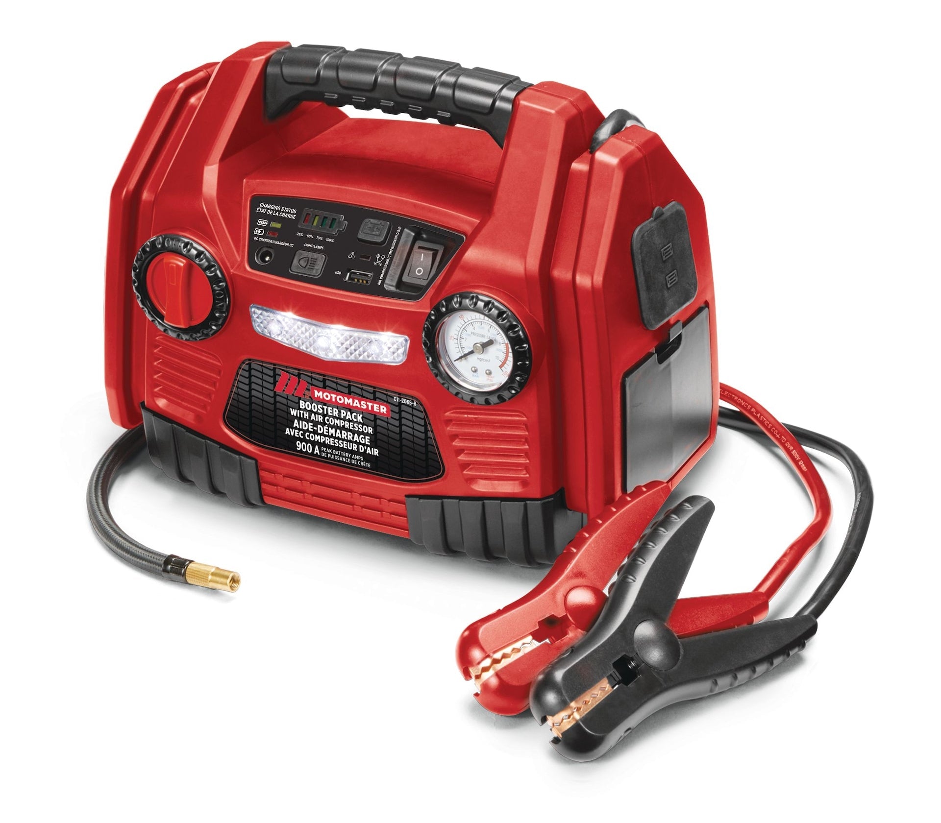 MotoMaster Booster Pack / Jump Starter, mit Luftkompressor, 900 Peak Amp, 12V