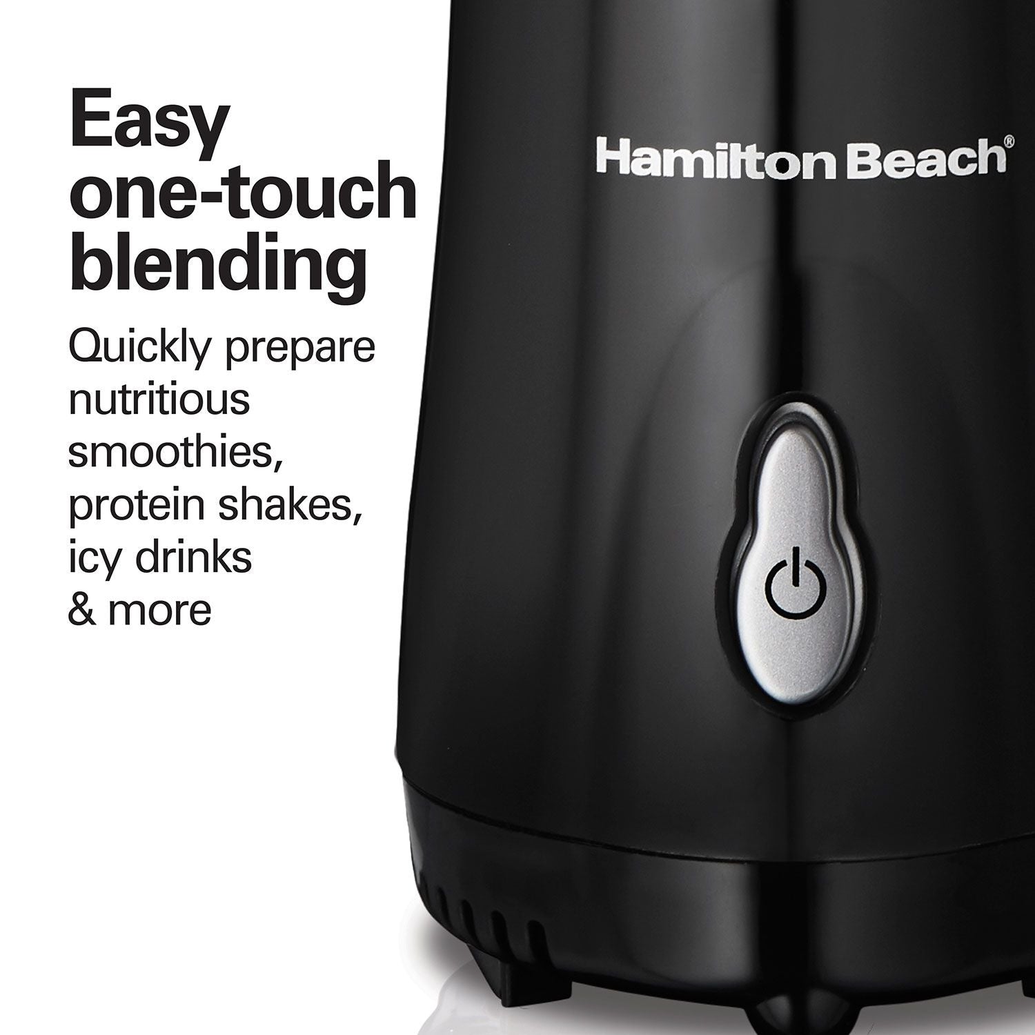 Hamilton Beach persönliche Kreationen Single-Serve-Mixer mit Reiseglas, schwarz, 414mL