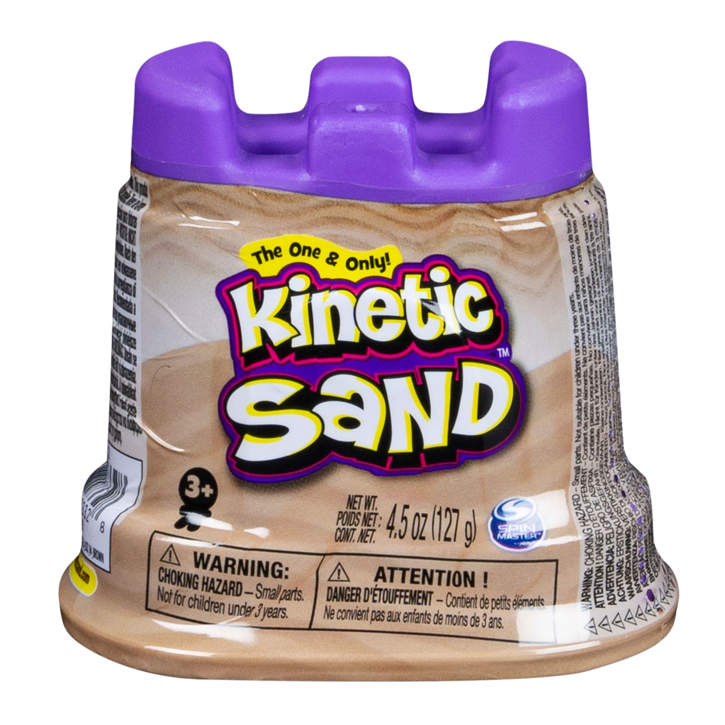 Kinetic Sand Kinder formbare Spiel Sand & Burg Container, 4,5 Unzen, verschiedene Farben, Alter 3+