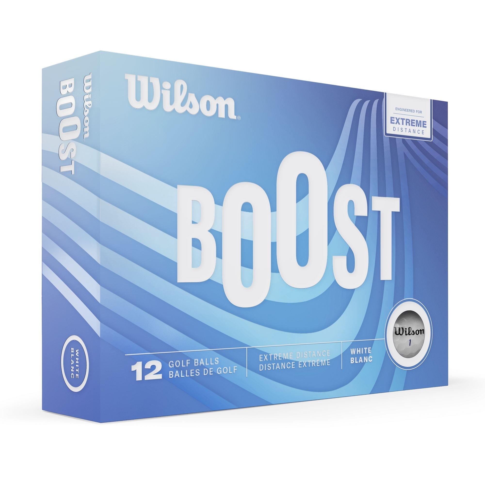 Wilson Boost Golfball, extreme Distanz, 12-pk, weiß
