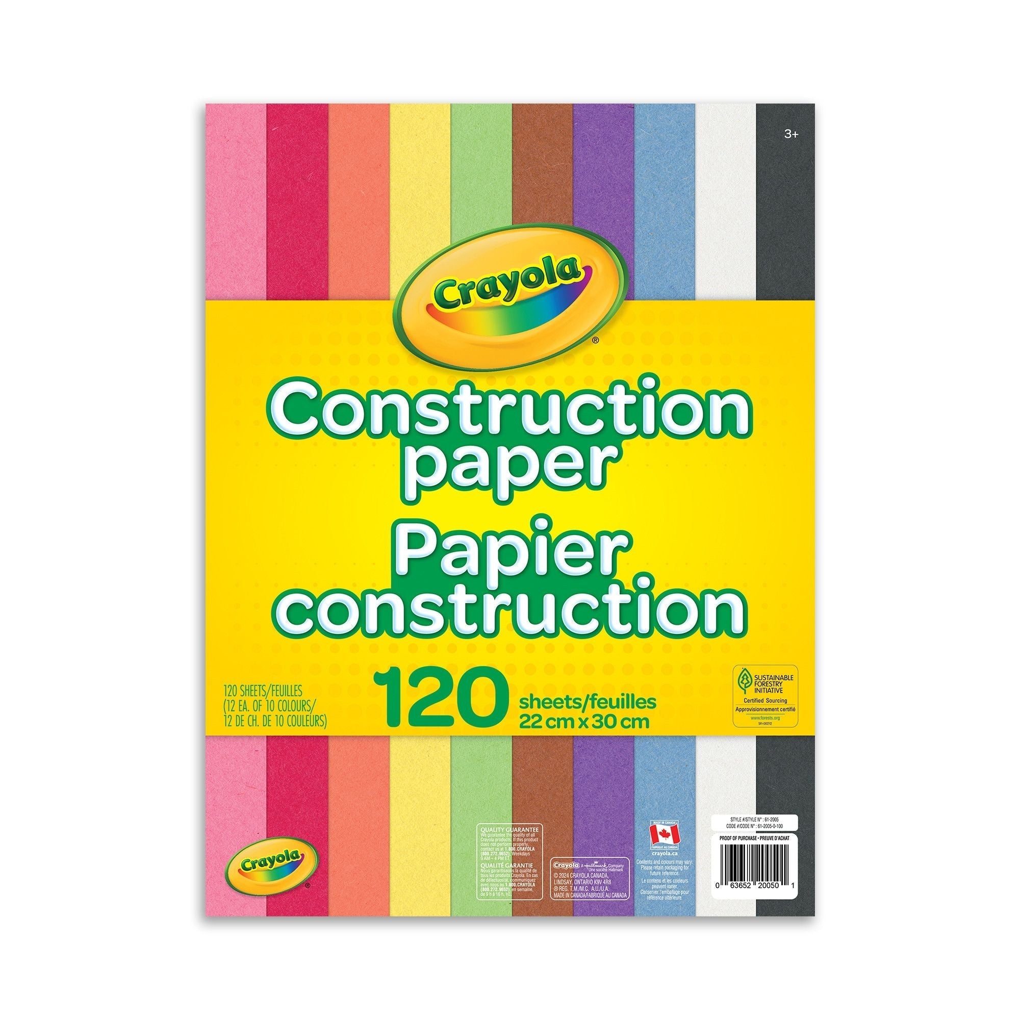 Crayola Baupapier, 120 Stück, mehrfarbig