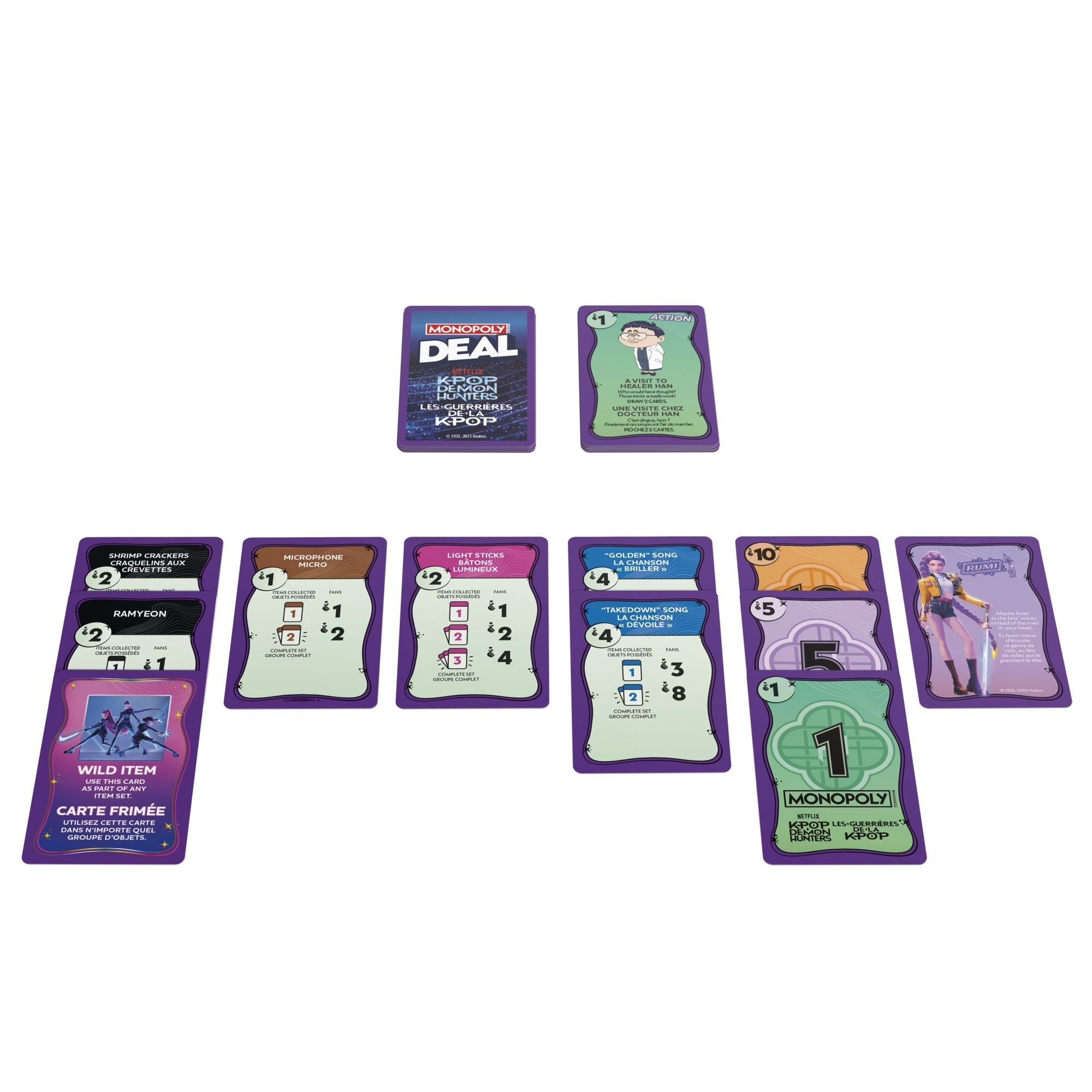 Monopoly Deal KPOP Dämonenjäger, zweisprachig