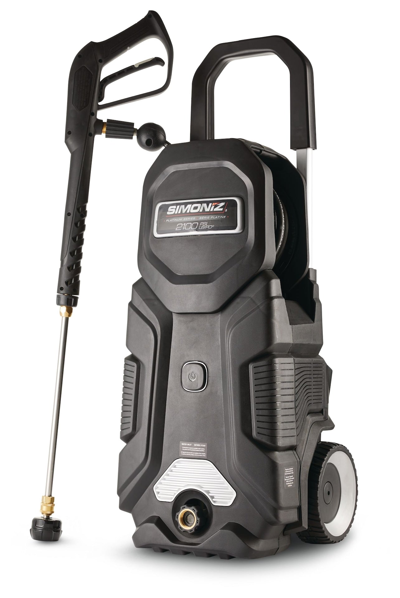 Simoniz Platin 2100 PSI 1,5 GPM geschnürtes Kaltwasser Rad gebürstete elektrische Druckwaschmaschine mit Schaumstrahler