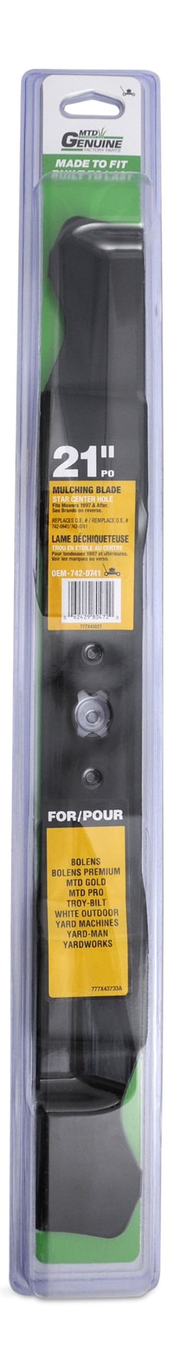 MTD Mulch-Rasenmäherersatzklinge, 21-in