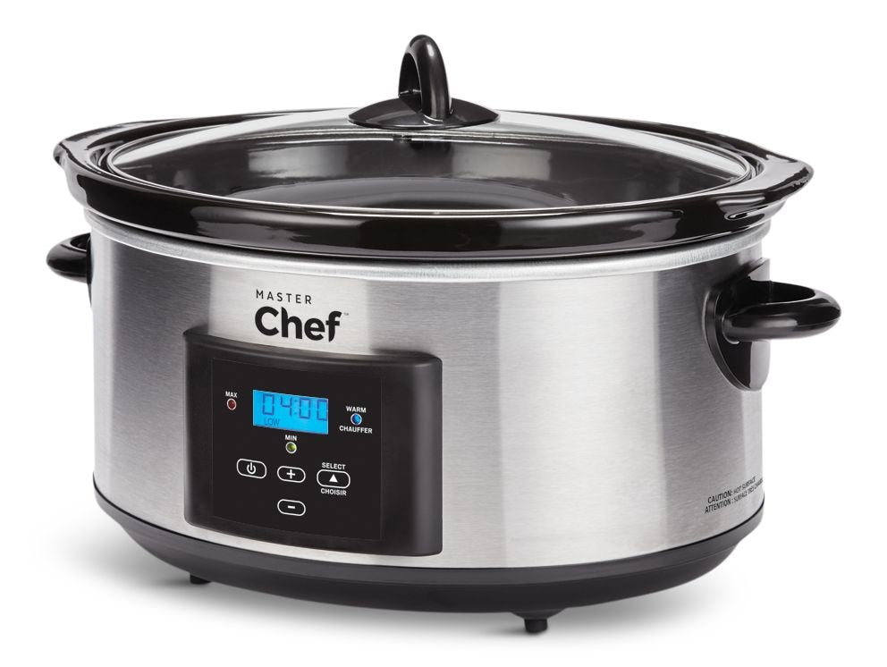 MASTER Chef digital programmierbarer Slow Cooker, Edelstahl, 6qt