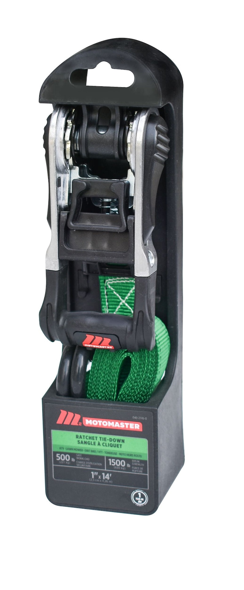 MotoMaster 1.500-lb Ratsche unten Riemen, mit gepolsterten Griff, 1-in x 14-ft