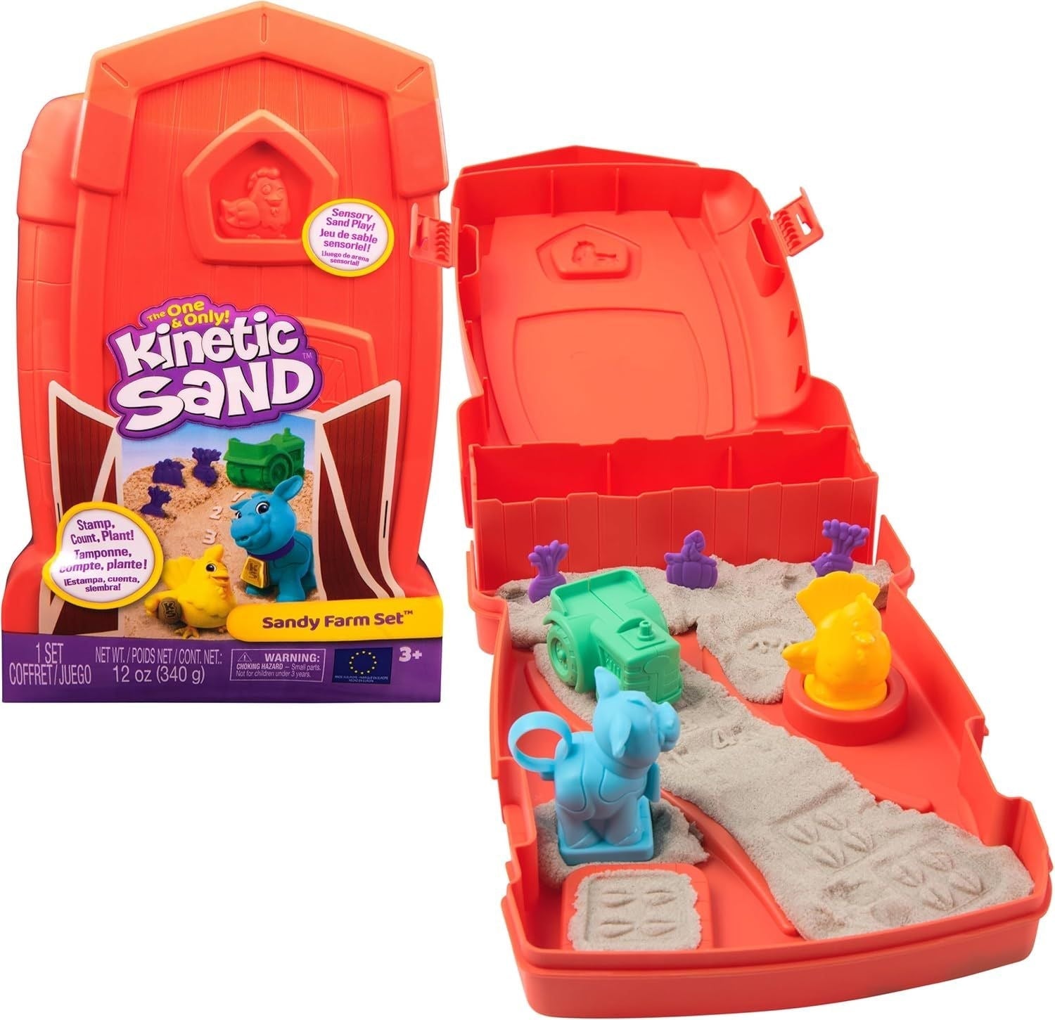 Kinetic Sand Einfarbiger sandiger Bauernhof für Alter von 3+
