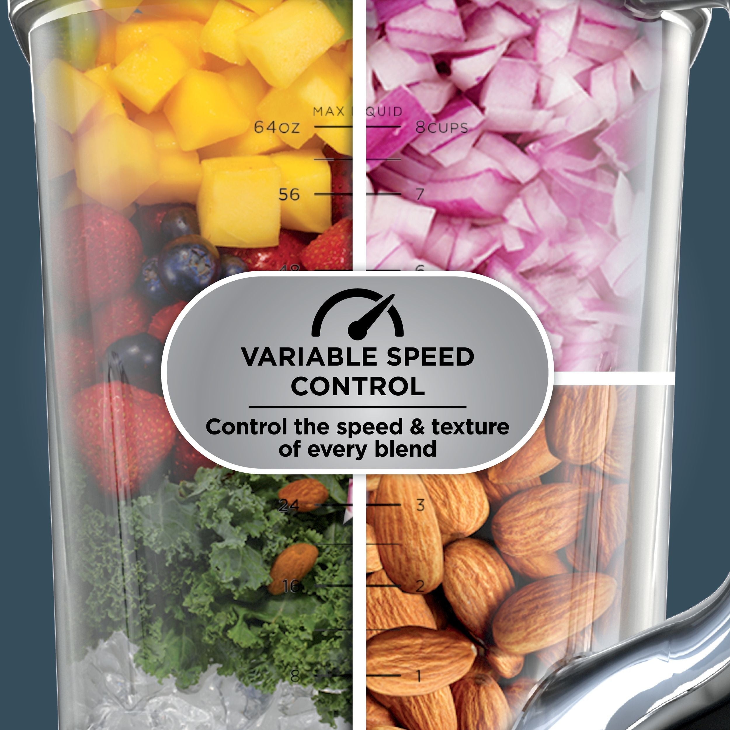 Ninja Blendsense Duo Blender mit 72-oz Full-Size-Pitcher & Pre-Set-Programmen, umfasst zwei 24-oz Single-Serve-Cups, 1800W