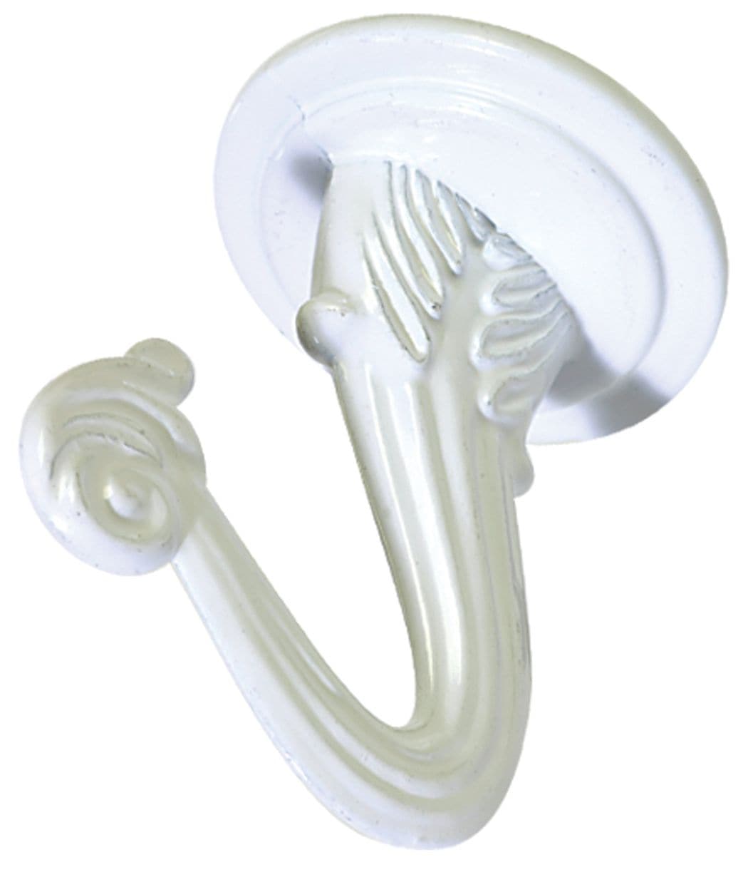 Hillman Haken mit Schrauben und Bügel, weiß, 2-pk