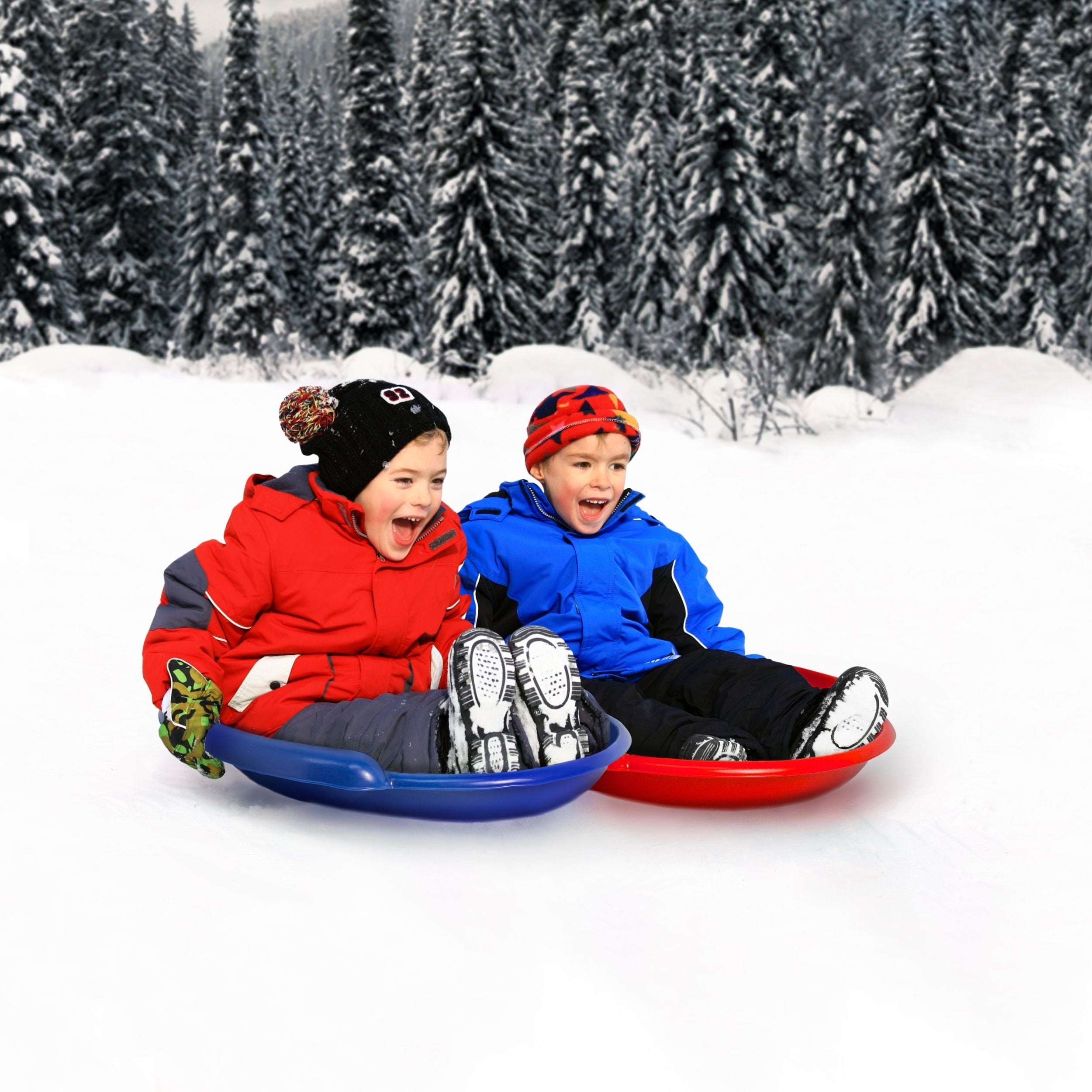 Spiral Kinder 1-Personen leichtes Plastik Winter Schnee Untertassen Schlitten / Rodel