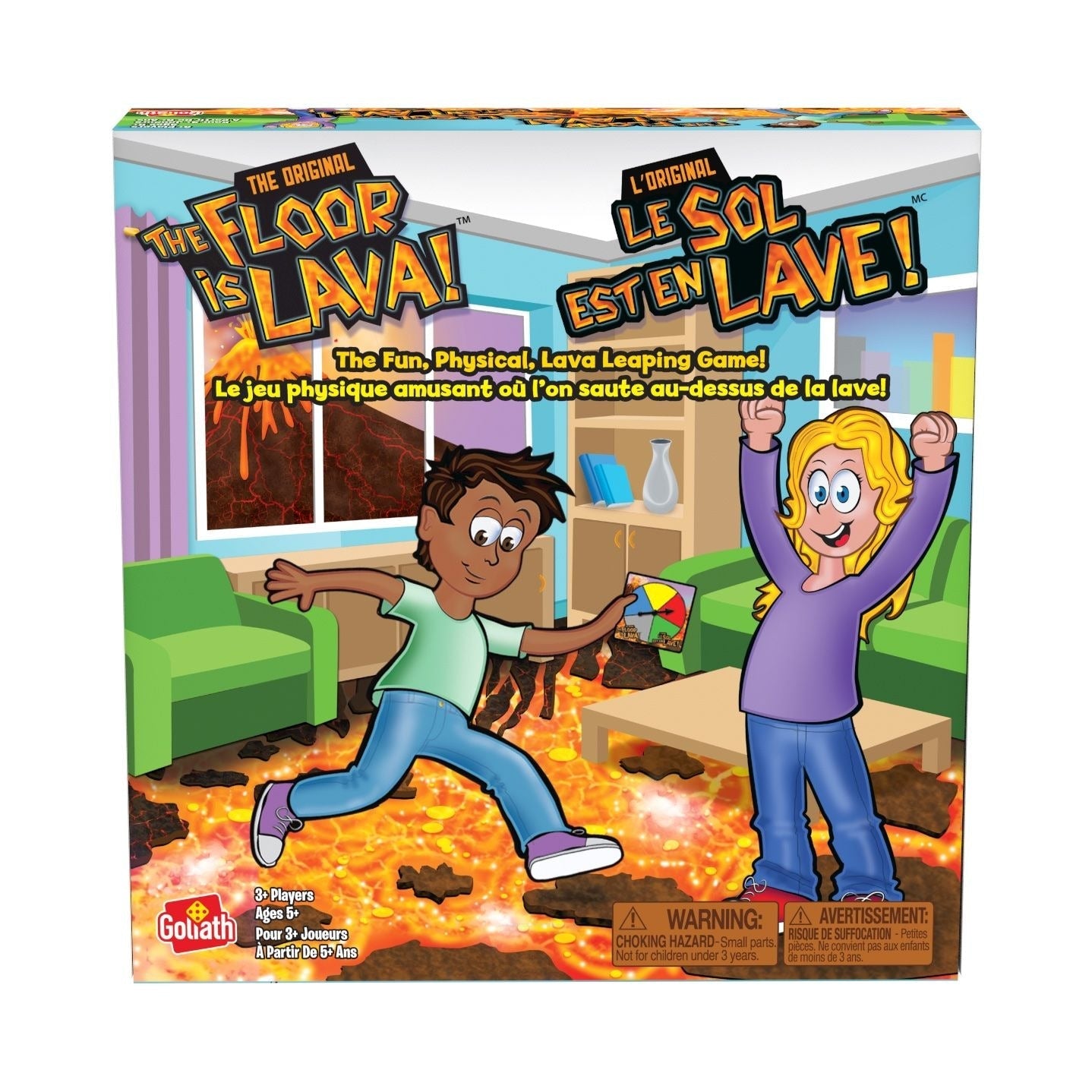 The Original der Boden ist Lava bilinguales Familienspiel, Alter 5+