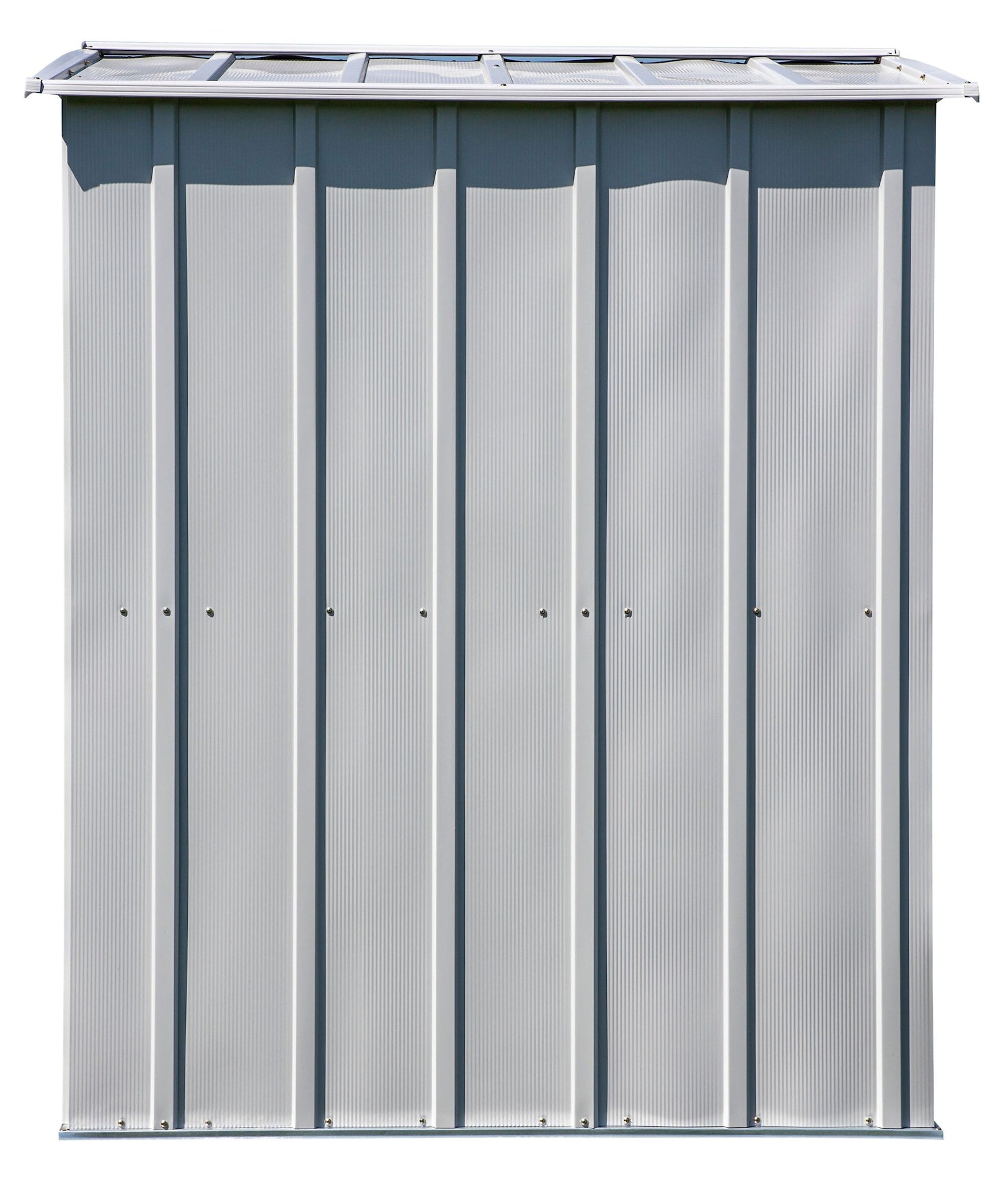Arrow klassisches Lagerhaus aus verzinktem Stahl, flötengrau, 6-ft x 5-ft