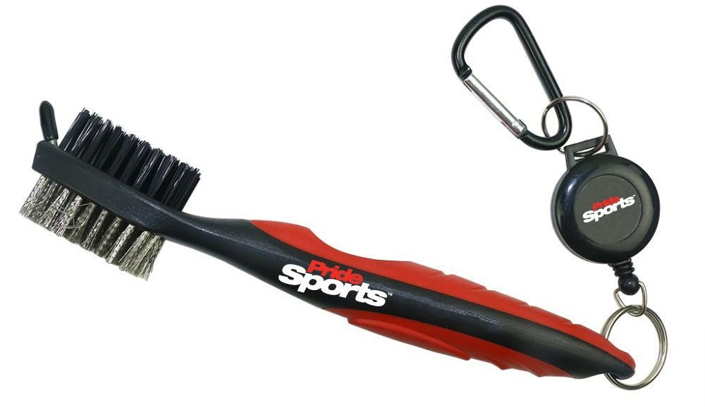 PrideSports Deluxe Golf Club Reinigungsbürste mit einziehbarem Kabel