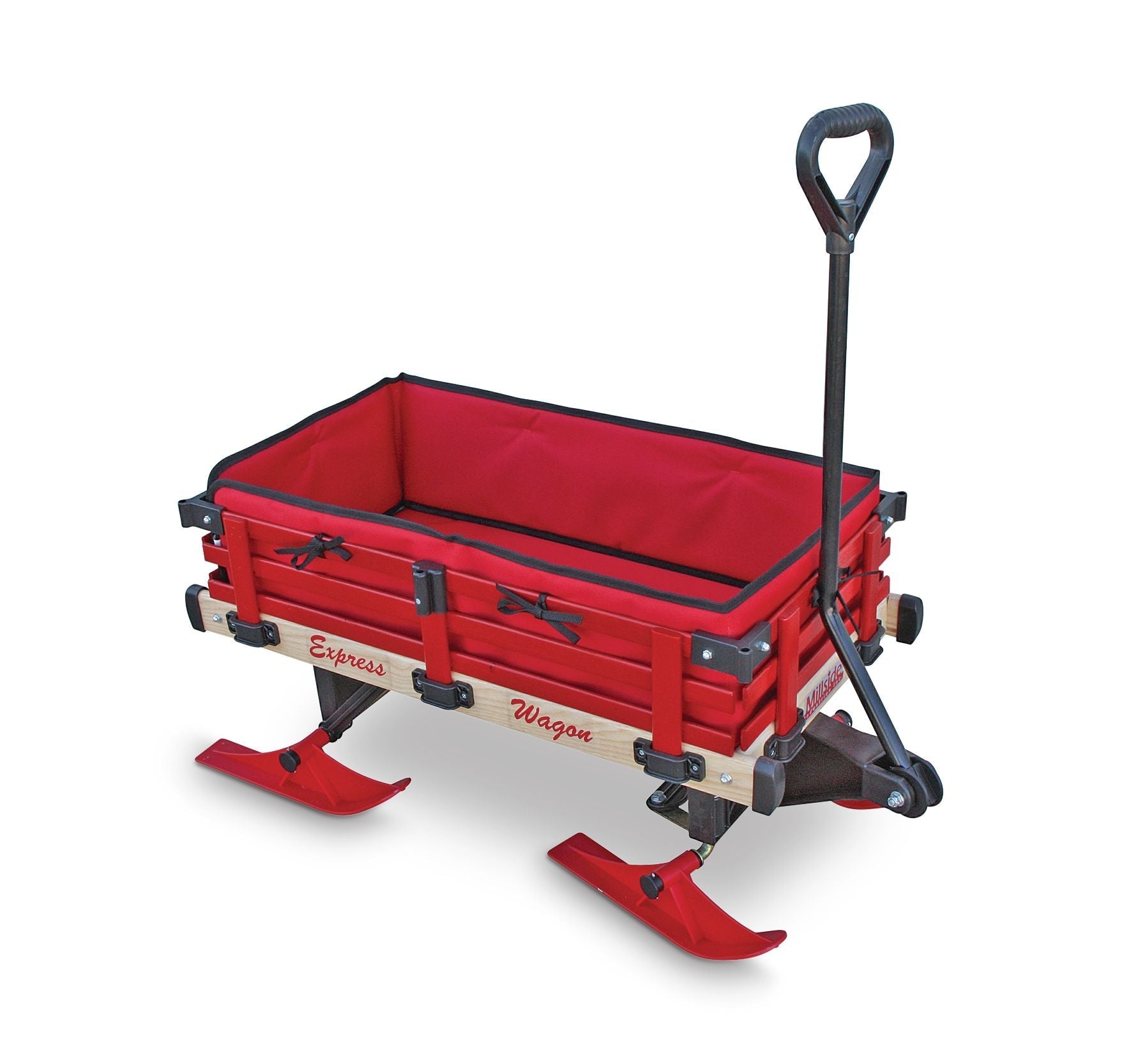Millside Industrie ganzjährig gepolsterte Sitzkissen und Seitenpolster für Cabriolet-Wagenschlitten/-schlitten, rot