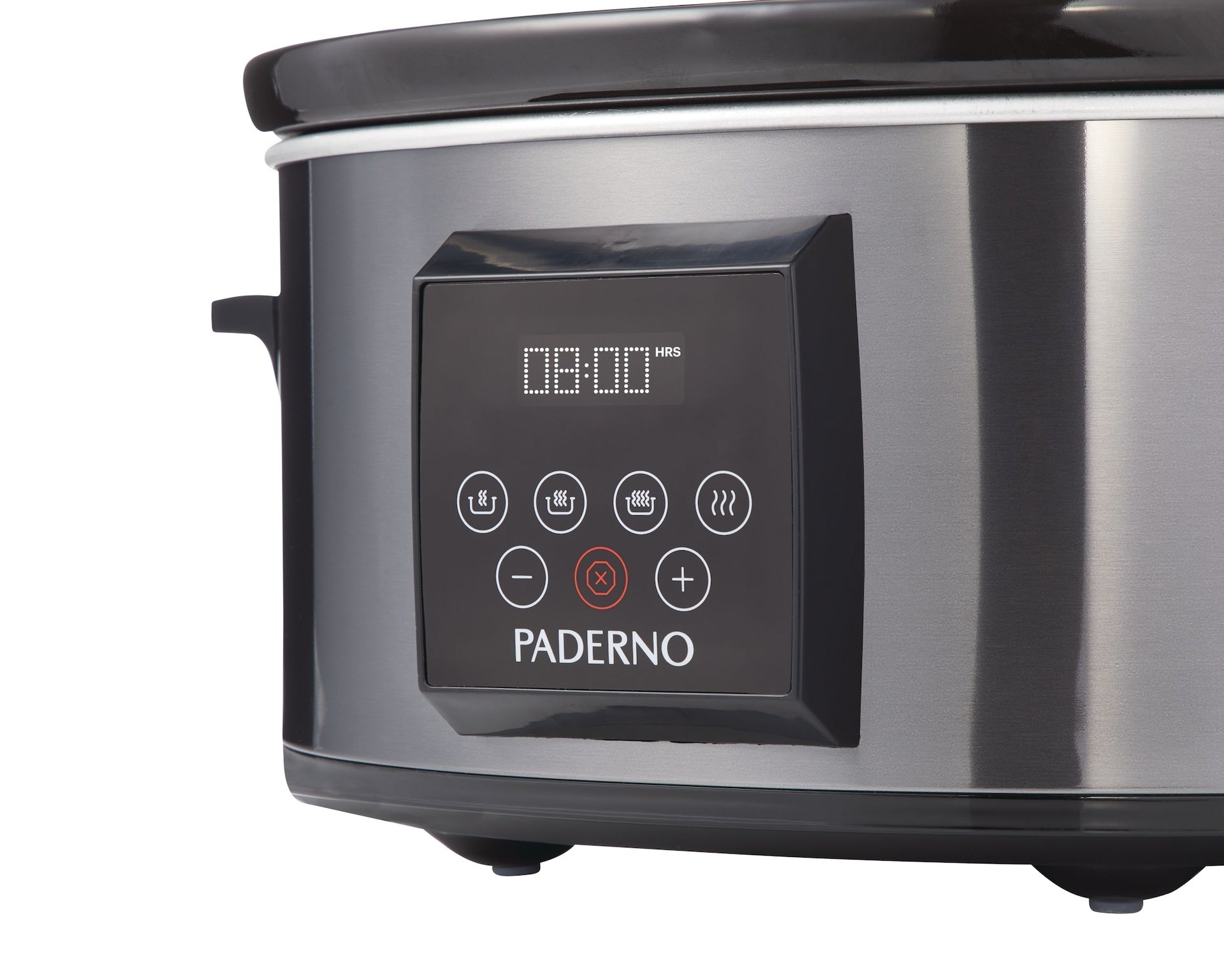PADERNO digital programmierbarer Slow Cooker, schwarzer Edelstahl, 6qt