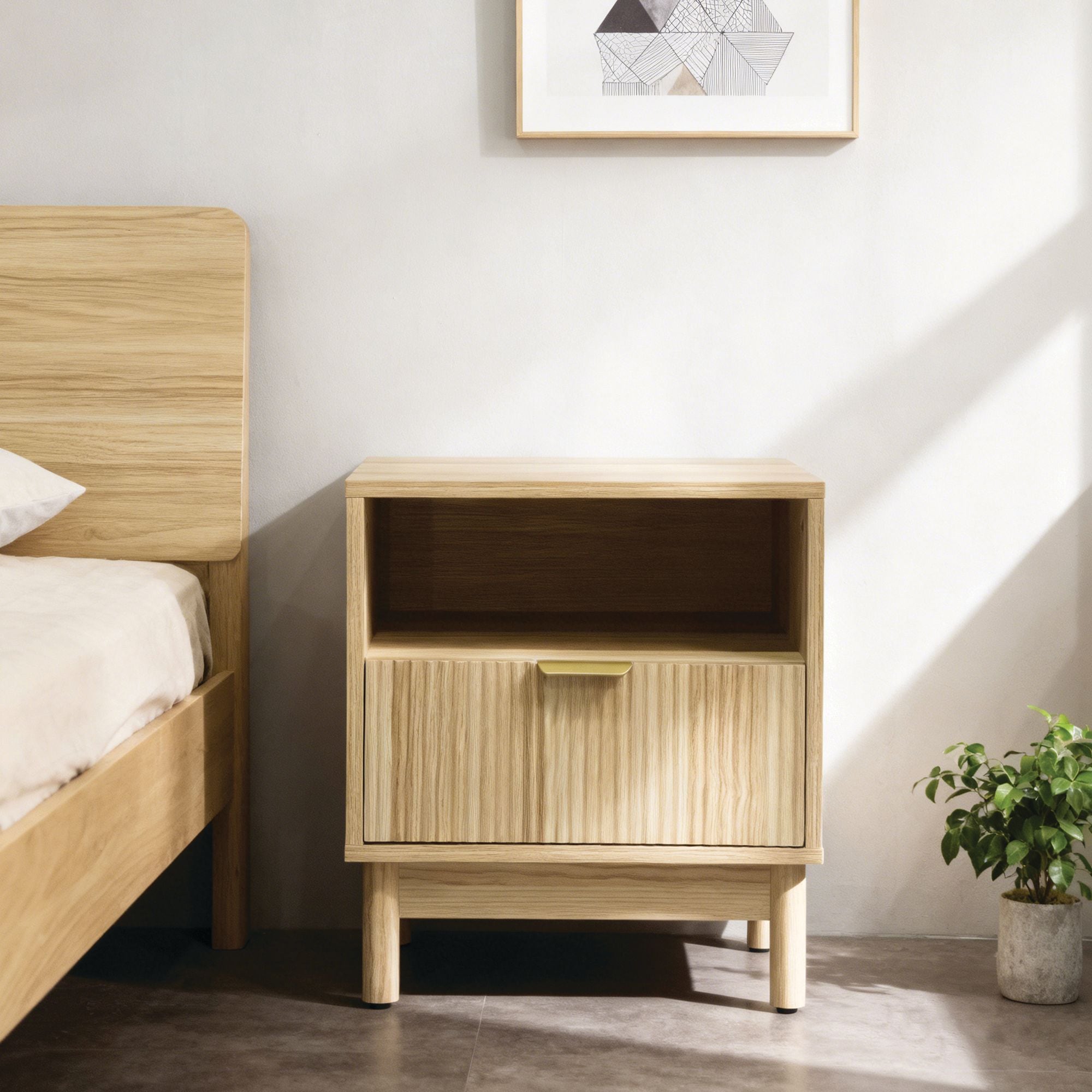 Canvas Winkler Beistelltisch, Eiche