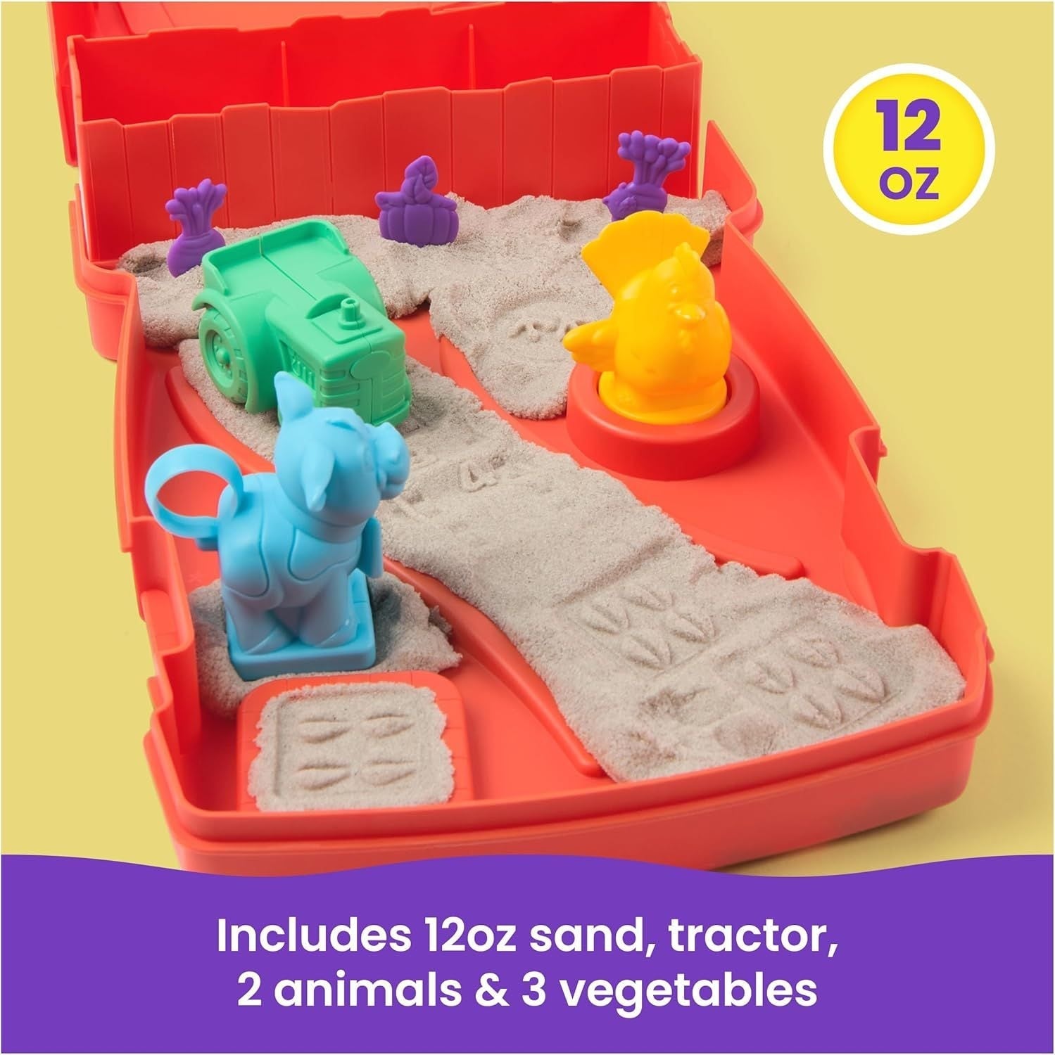 Kinetic Sand Einfarbiger sandiger Bauernhof für Alter von 3+