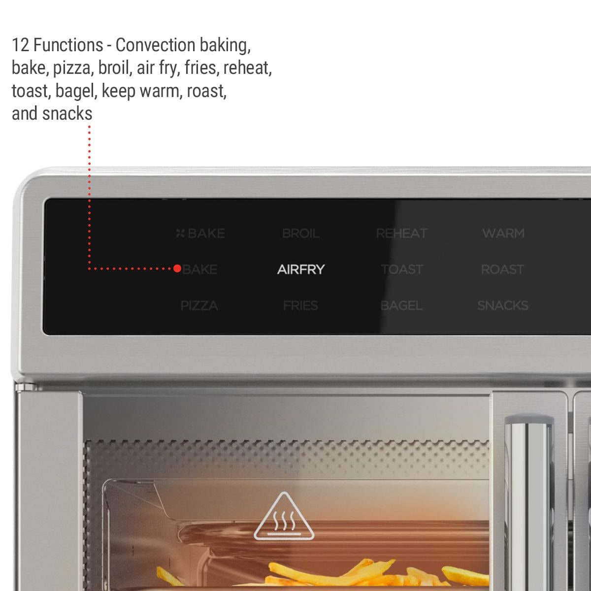 Black & Decker 12-in-1 Französisch Tür digitale Arbeitsplatte Konvektion Ofen mit Luft braten, 6-Scheiben