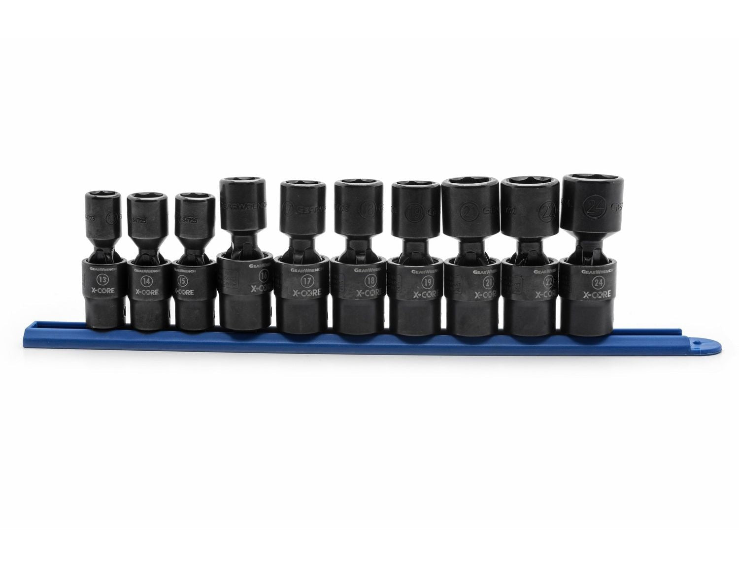GearWrench 6-Punkt-Standardantrieb x-Core-Pinless Universal-Aufprallsteckdose, metrisch, 1/2-in, 10-pc