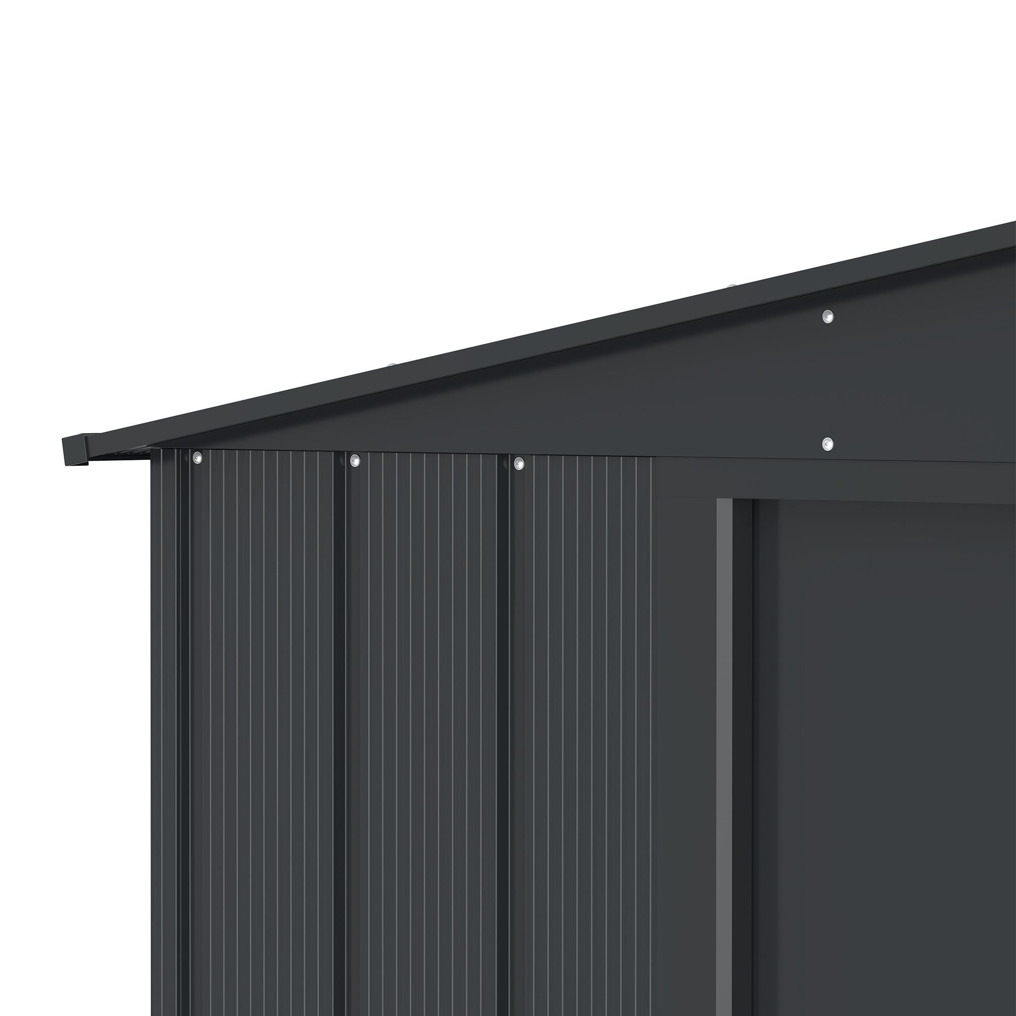 Duramax Metall-Außenlagerhaus mit Stahlrahmen, dunkelgrau, 10-1/2-ft x 8-ft