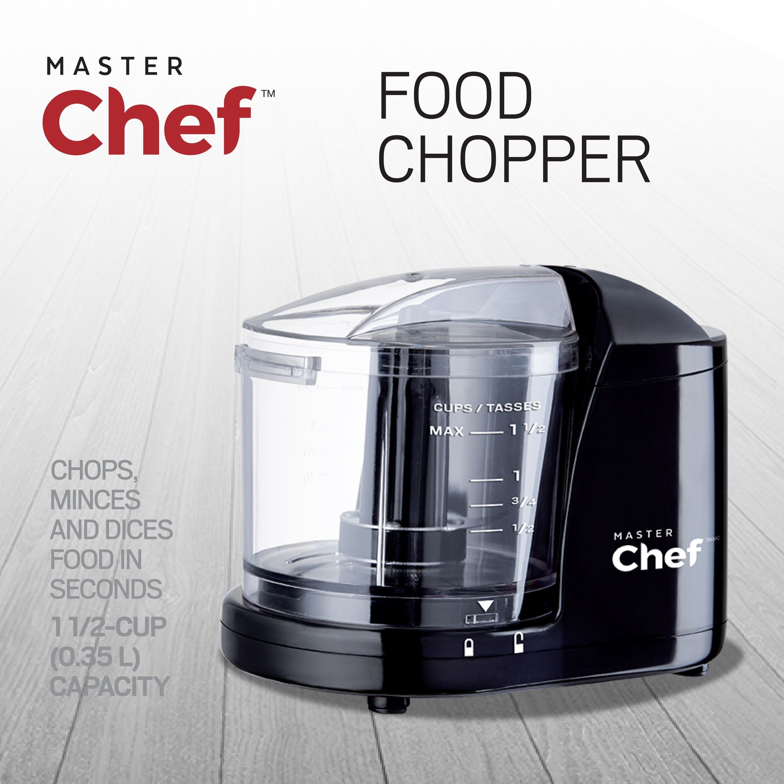 MASTER Chef Kompakt-Mini-Hubschrauber/Lebensmittel-Hubschrauber schwarz