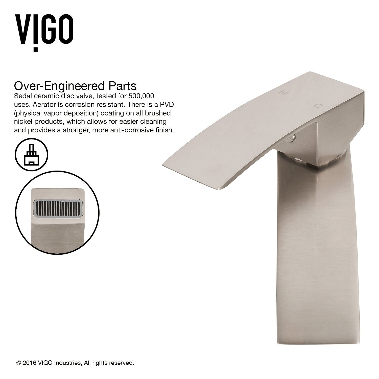 VIGO Duris Single-Handle Single-Loch Bad Waschbecken Armatur, Watersense zertifiziert, Chrom