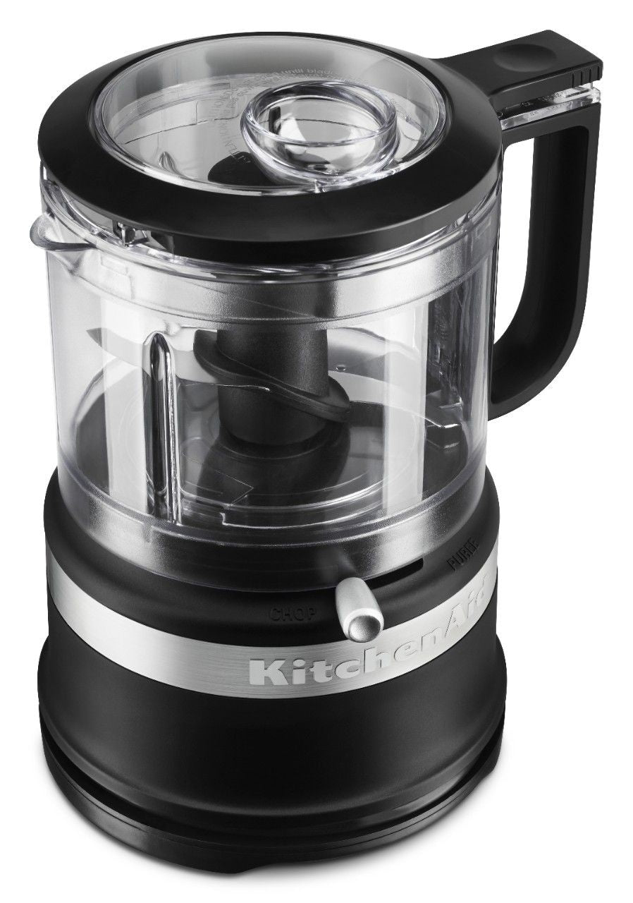 KitchenAid kompakter Lebensmittelhäcksler mit sicheren Teilen für Geschirrspüler, schwarz
