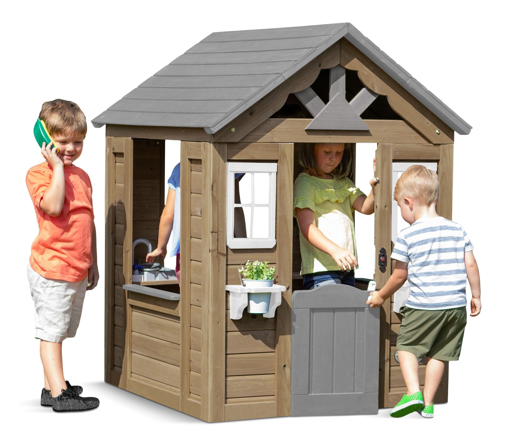 Backyard Entdeckung Ahornblatt alle Holz Spielhaus, im Alter von 1-5