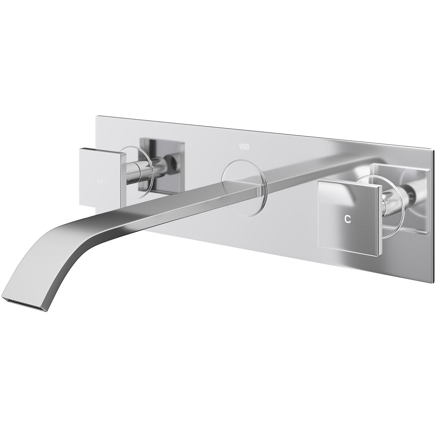 VIGO titus Wand montiert Dual-Handgriff Badezimmer Waschbecken Wasserhahn, umweltfreundlich 1,2 GPM Durchflussrate, Chrom