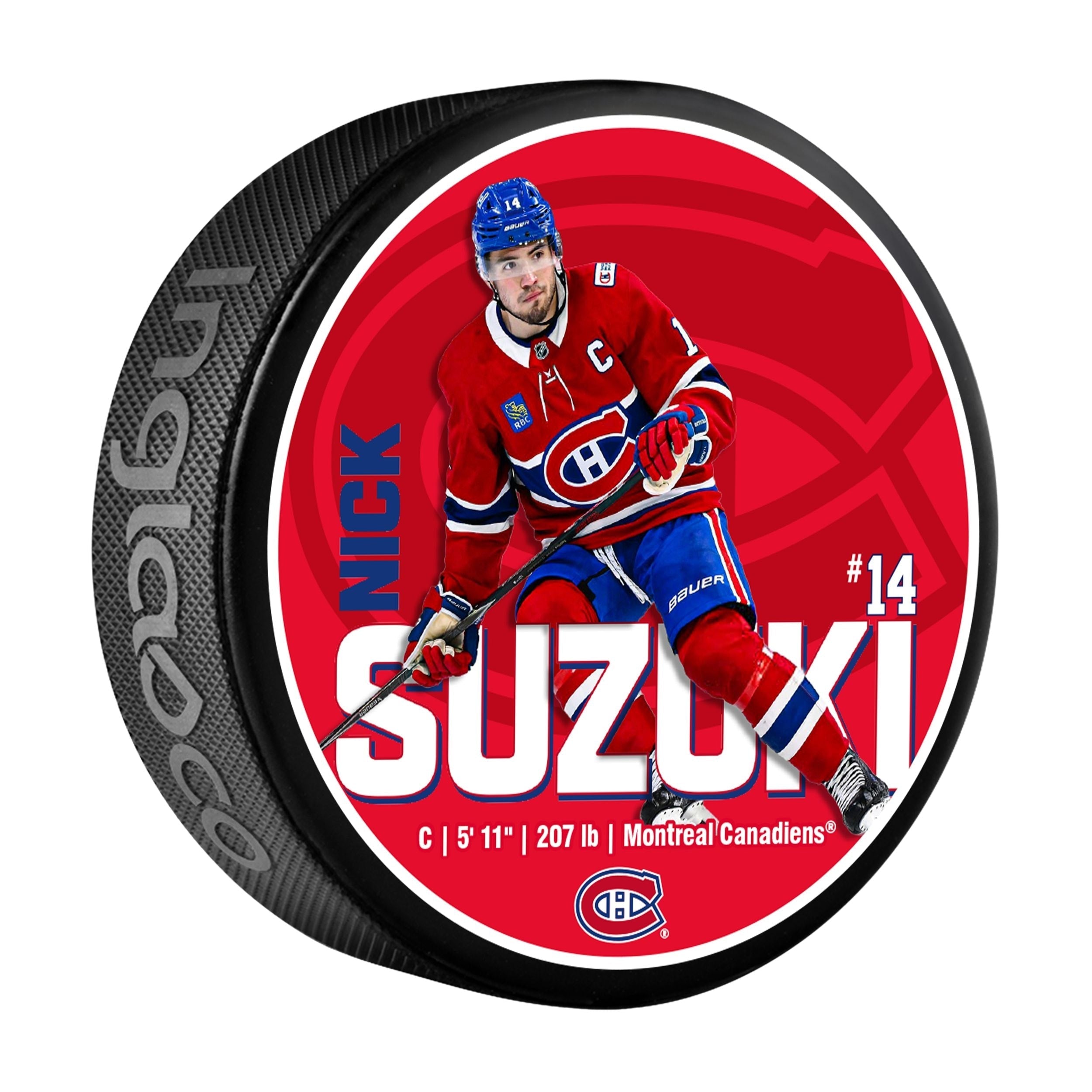 NHL Montreal Canadiens nick suzuki Hockeypuck, 6-oz