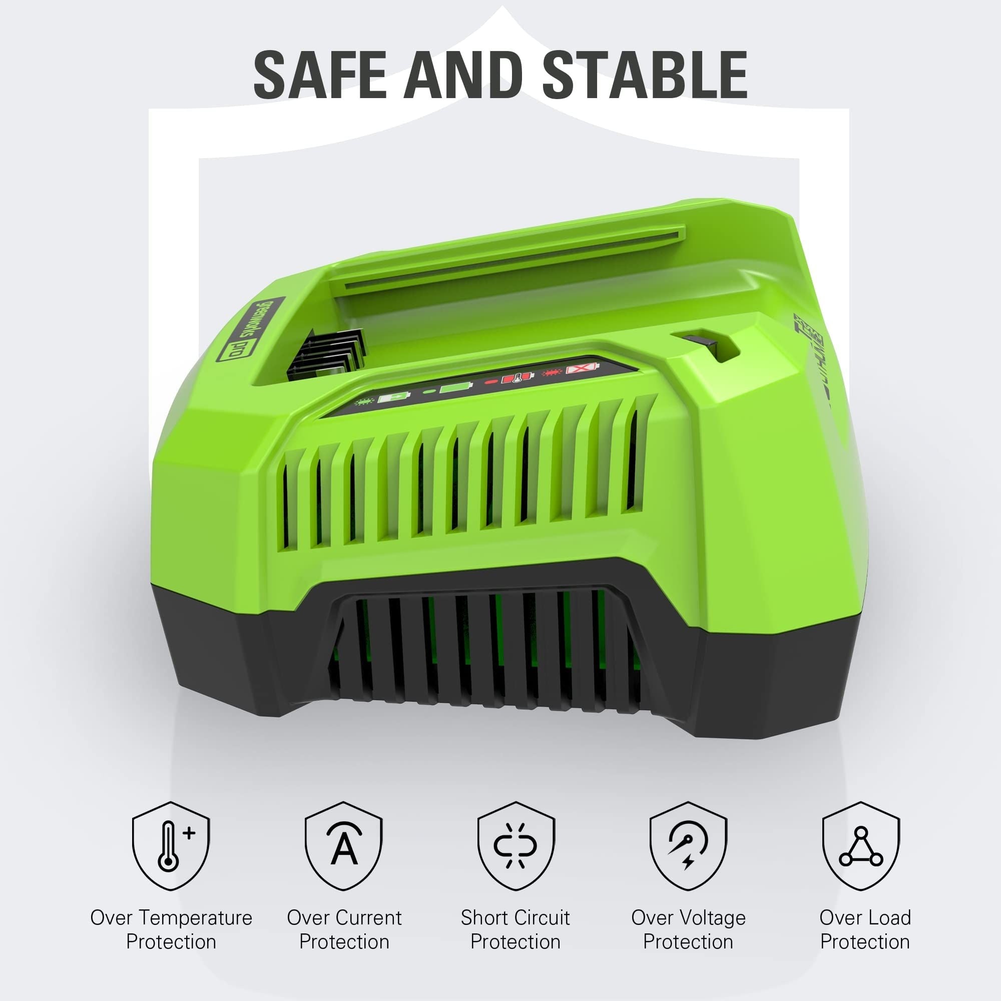 Greenworks PRO 80V 2Ah Lithium-Ionen-Batterieladegerät für CT#: 060-1706